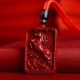 Chinese Zodiac Cinnabar Rectangle Calm Necklace Chinese Zodiac Cinnabar Rectangle Calm Necklace