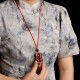 Chinese Zodiac Cinnabar Rectangle Calm Necklace Chinese Zodiac Cinnabar Rectangle Calm Necklace