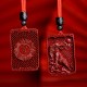 Chinese Zodiac Cinnabar Rectangle Calm Necklace Chinese Zodiac Cinnabar Rectangle Calm Necklace