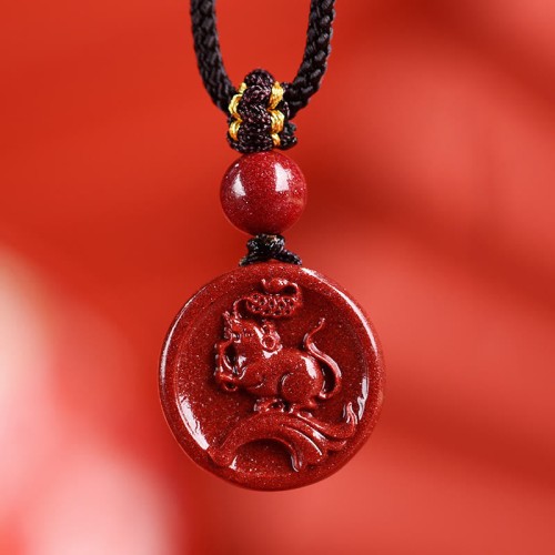 Cinnabar Zodiac Calm Phone Hanging Decoration Necklace Cinnabar Zodiac Calm Phone Hanging Decoration Necklace