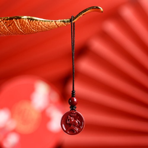 Cinnabar Zodiac Calm Phone Hanging Decoration Necklace Cinnabar Zodiac Calm Phone Hanging Decoration Necklace