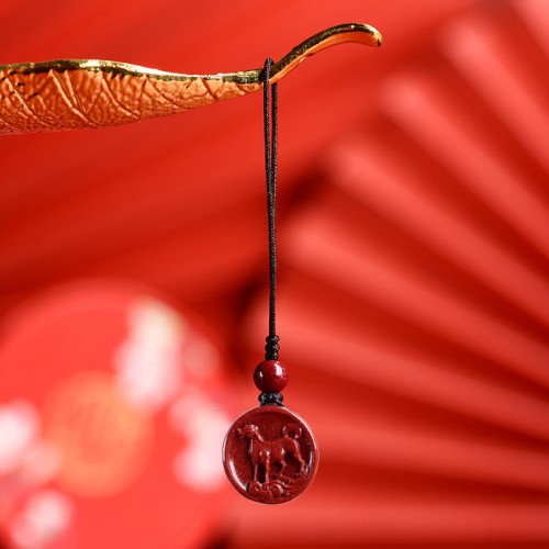 Cinnabar Zodiac Calm Phone Hanging Decoration Necklace Cinnabar Zodiac Calm Phone Hanging Decoration Necklace