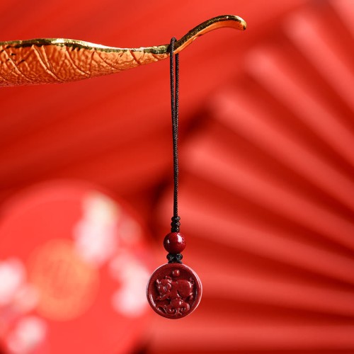 Cinnabar Zodiac Calm Phone Hanging Decoration Necklace Cinnabar Zodiac Calm Phone Hanging Decoration Necklace