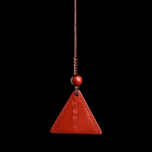 Cinnabar Amitabha Calm Pendant Necklace Cinnabar Amitabha Calm Pendant Necklace