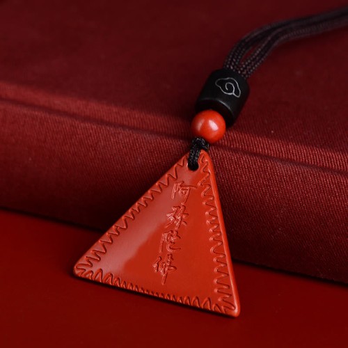 Cinnabar Amitabha Calm Pendant Necklace Cinnabar Amitabha Calm Pendant Necklace