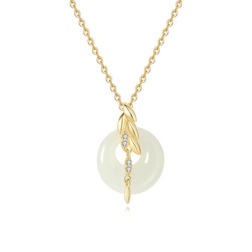Hetian Jade Wheat Luck Necklace Pendant