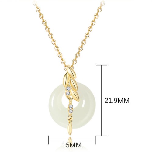 Hetian Jade Wheat Luck Necklace Pendant