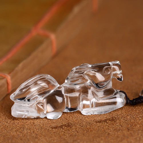 Chinese Zodiac White Crystal Protection Pendant Chinese Zodiac White Crystal Protection Pendant