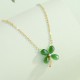 Jade Sterling Silver Four Leaf Clover Luck Necklace Jade Sterling Silver Four Leaf Clover Luck Necklace