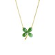 Jade Sterling Silver Four Leaf Clover Luck Necklace Jade Sterling Silver Four Leaf Clover Luck Necklace