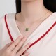 Jade Sterling Silver Four Leaf Clover Luck Necklace Jade Sterling Silver Four Leaf Clover Luck Necklace
