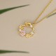 Sterling Silver Cubic Zirconia Shell Butterfly Blessing Necklace Sterling Silver Cubic Zirconia Shell Butterfly Blessing Necklace