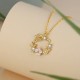 Sterling Silver Cubic Zirconia Shell Butterfly Blessing Necklace Sterling Silver Cubic Zirconia Shell Butterfly Blessing Necklace