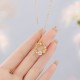 Sterling Silver Cubic Zirconia Shell Butterfly Blessing Necklace Sterling Silver Cubic Zirconia Shell Butterfly Blessing Necklace