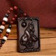 Zodiac Small Leaf Red Sandalwood Calm Pendant Zodiac Small Leaf Red Sandalwood Calm Pendant
