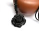Black Obsidian Black Rose Purification Necklace Pendant