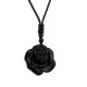 Black Obsidian Black Rose Purification Necklace Pendant