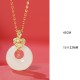 Hetian Jade Peace Buckle Luck Blessing Necklace Pendant Hetian Jade Peace Buckle Luck Blessing Necklace Pendant