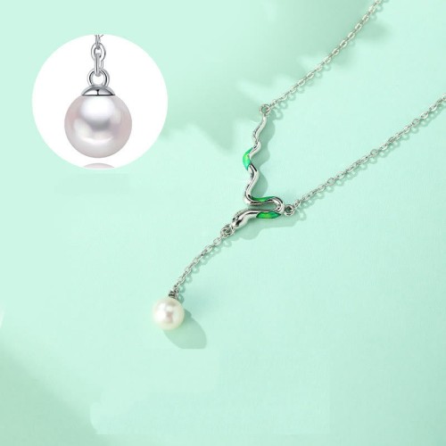 Pearl Year of the Snake Healing Necklace Pendant