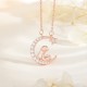 925 Silver Moon Snake Year Blessing Necklace 925 Silver Moon Snake Year Blessing Necklace