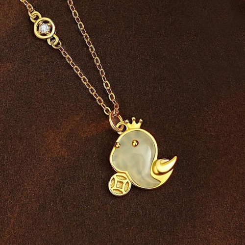Hetian Jade Year of the Snake Blessing Necklace Pendant Hetian Jade Year of the Snake Blessing Necklace Pendant