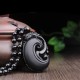 Black Obsidian PiXiu Oval Strength Necklace Pendant Black Obsidian PiXiu Oval Strength Necklace Pendant
