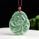 Lotus Jade Abundance Prosperity Rope Pendant Necklace