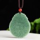 Lotus Jade Abundance Prosperity Rope Pendant Necklace