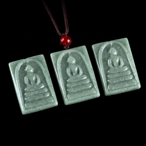 Formless Buddha Jade Square Amulet Necklace Formless Buddha Jade Square Amulet Necklace