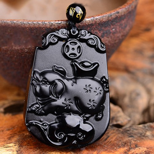 Chinese Zodiac Obsidian Purification Necklace Chinese Zodiac Obsidian Purification Necklace