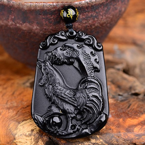 Chinese Zodiac Obsidian Purification Necklace Chinese Zodiac Obsidian Purification Necklace