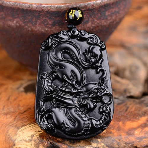 Chinese Zodiac Obsidian Purification Necklace Chinese Zodiac Obsidian Purification Necklace