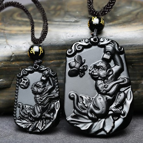 Chinese Zodiac Obsidian Purification Necklace Chinese Zodiac Obsidian Purification Necklace