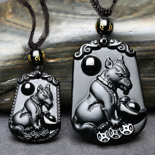 Chinese Zodiac Obsidian Purification Necklace Chinese Zodiac Obsidian Purification Necklace