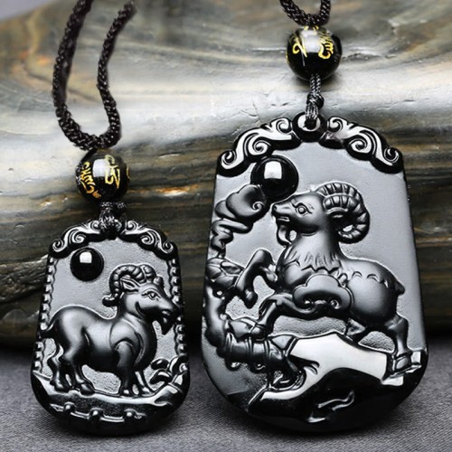 Chinese Zodiac Obsidian Purification Necklace Chinese Zodiac Obsidian Purification Necklace