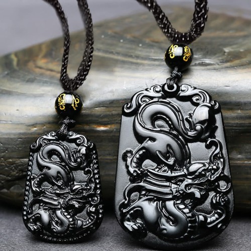 Chinese Zodiac Obsidian Purification Necklace Chinese Zodiac Obsidian Purification Necklace