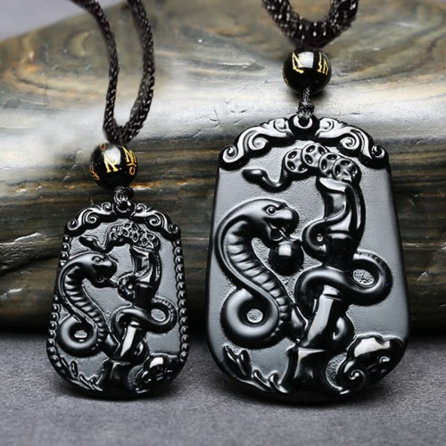 Chinese Zodiac Obsidian Purification Necklace Chinese Zodiac Obsidian Purification Necklace