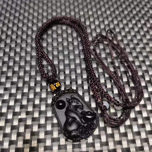 Chinese Zodiac Obsidian Purification Necklace Chinese Zodiac Obsidian Purification Necklace