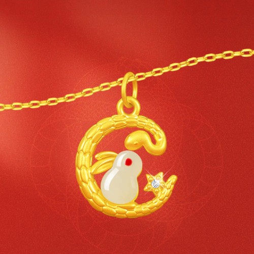 999 Gold Snake Rabbit Year Luck Necklace 999 Gold Snake Rabbit Year Luck Necklace