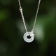 Sterling Silver Tulip Chalcedony Fortune Necklace Pendant