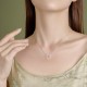 Sterling Silver Tulip Chalcedony Fortune Necklace Pendant