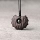 Ebony Obsidian Irregular Shape Peace Necklace Pendant Ebony Obsidian Irregular Shape Peace Necklace Pendant