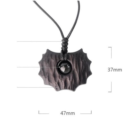 Ebony Obsidian Irregular Shape Peace Necklace Pendant Ebony Obsidian Irregular Shape Peace Necklace Pendant