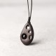 Ebony Hollow Obsidian Peace Necklace Pendant Ebony Hollow Obsidian Peace Necklace Pendant