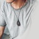 Ebony Hollow Obsidian Peace Necklace Pendant Ebony Hollow Obsidian Peace Necklace Pendant