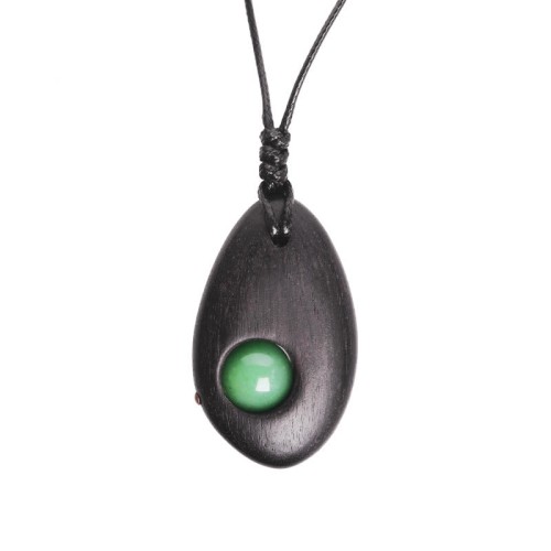 Ebony Wood Aventurine Peace Necklace Pendant Ebony Wood Aventurine Peace Necklace Pendant