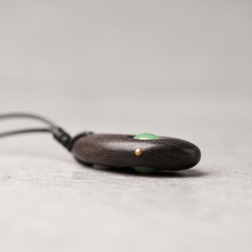 Ebony Wood Aventurine Peace Necklace Pendant Ebony Wood Aventurine Peace Necklace Pendant