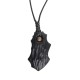 Ebony Wood Copper Bead Peace Necklace Pendant