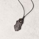 Ebony Wood Copper Bead Peace Necklace Pendant