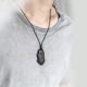 Ebony Wood Copper Bead Peace Necklace Pendant